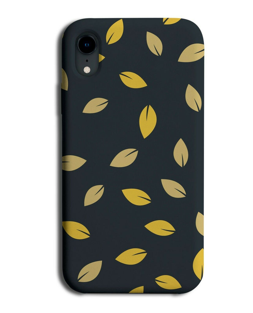 Black and Yellow Autumn Leaves Phone Case Cover Falling Leaf Nature Cartoon H448