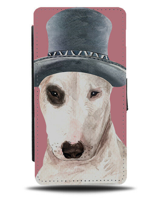 Bull Terrier Top Hat And Bow Tie Flip Wallet Phone Case Bowtie Picture K498