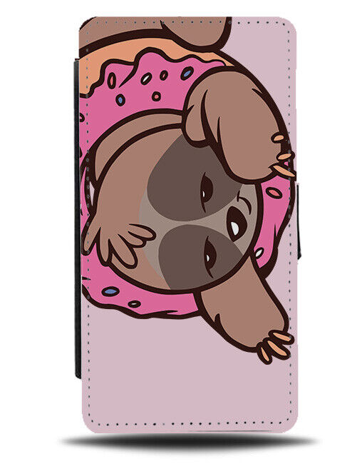 Fat Sloth Stuck In Doughnut Inflatable Flip Wallet Case Sloths Funny Chubby K289