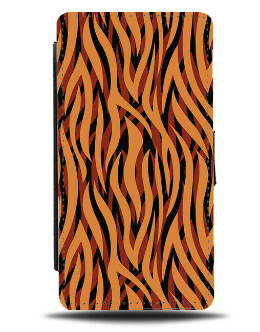 Tiger Stripes Flip Wallet Case Markings Shapes Gift Pattern Print Skin H331