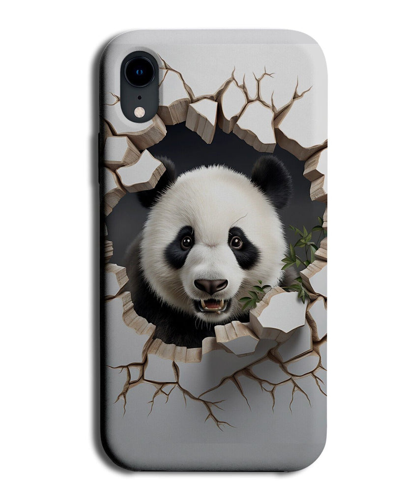 Funny Giant Panda Smashing Through Wall Phone Case Cover Novelty Humorous DF09
