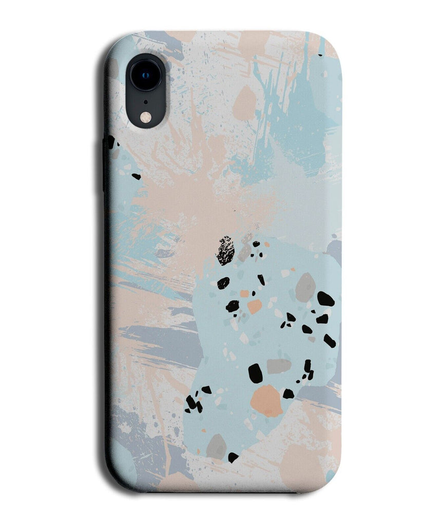 Pastel Colours Artwork Phone Case Cover Airbrush Painting Pattern Blue Q453C