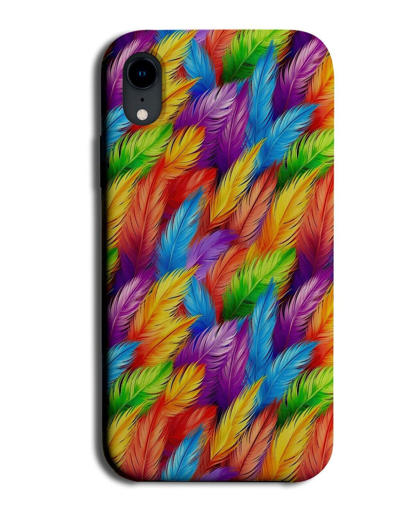 Rainbow Feathers Phone Case Cover Multicolour Animal Feather Birds Exotic CL14