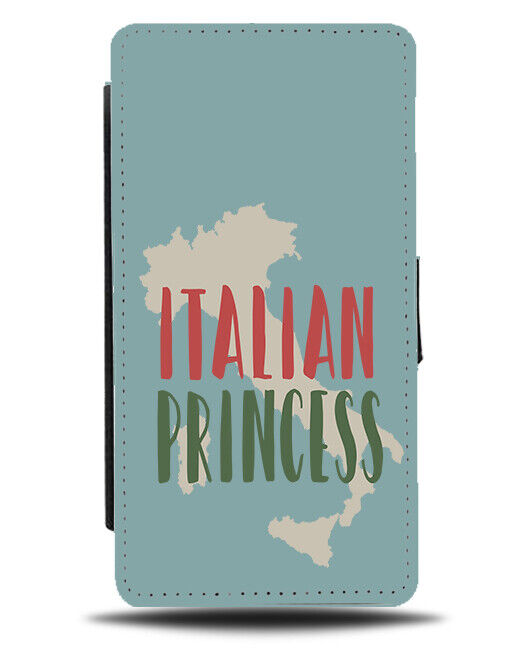 Italian Princess Flip Wallet Case Girly Girls Italy Map Land Shape K932