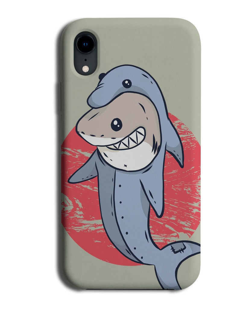Funny Shark In Dolphin Fancy Dress Phone Cover Case Costume Pjs Dolphins J298