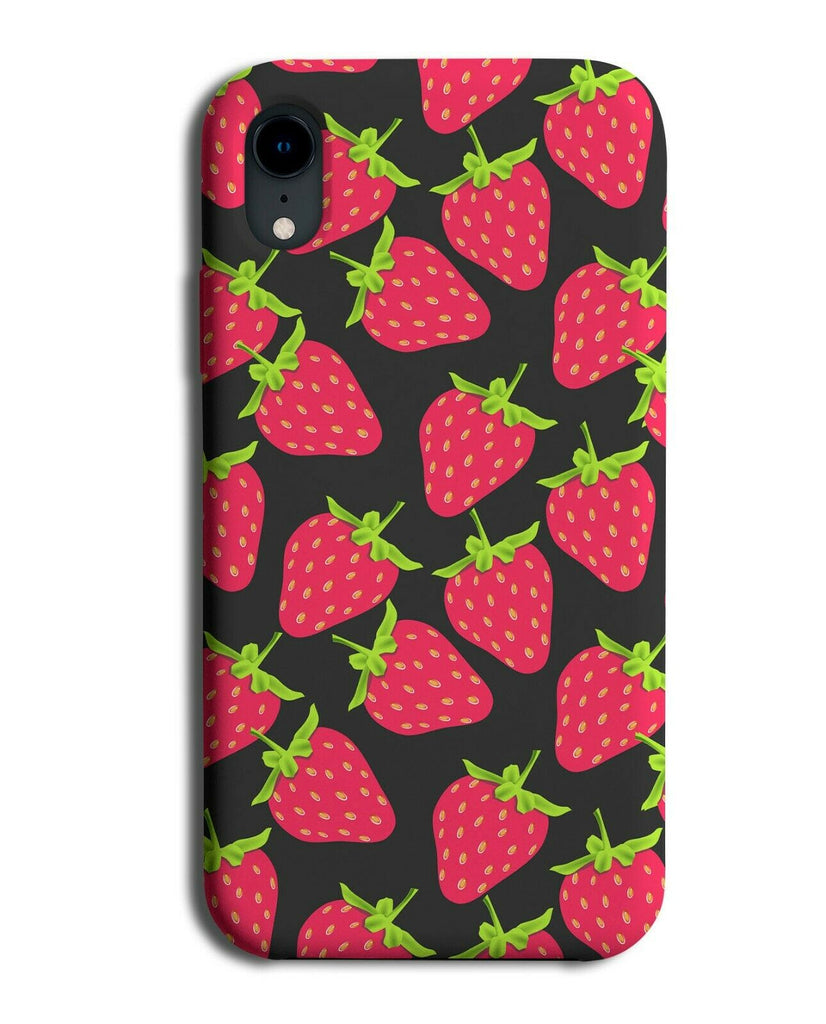 Cartoon Red Strawberry Falling Phone Case Cover Strawberries Kids Girls C285