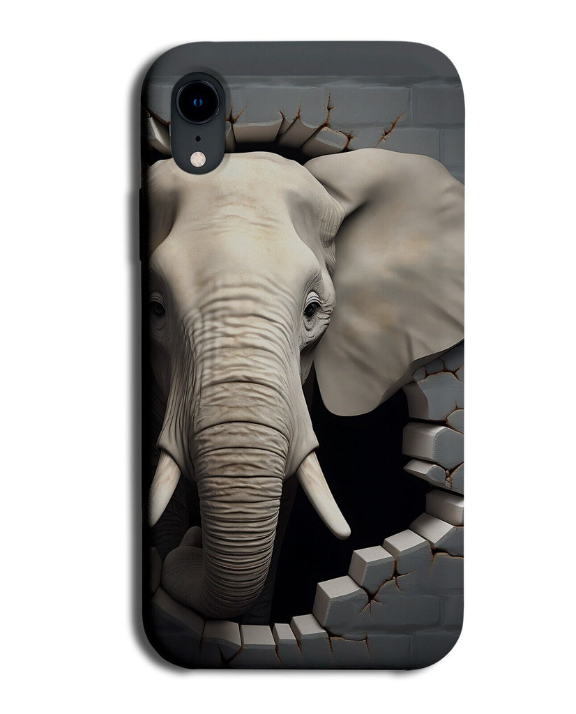 Funny Elephant Breaking Through Phone Case Cover Head Face Elephants Ears CV90