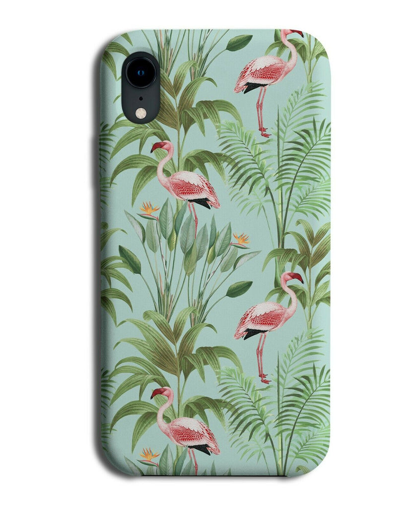 Mint Green Flamingo Tropical Pattern Phone Case Cover Flamingos Leaves E733
