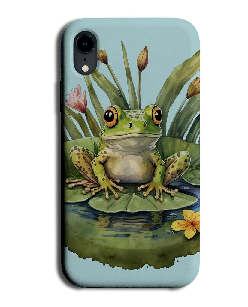 Frog On Lily Pad Painting Print Phone Case Cover Frogs Toad Cute Gift Water AP47