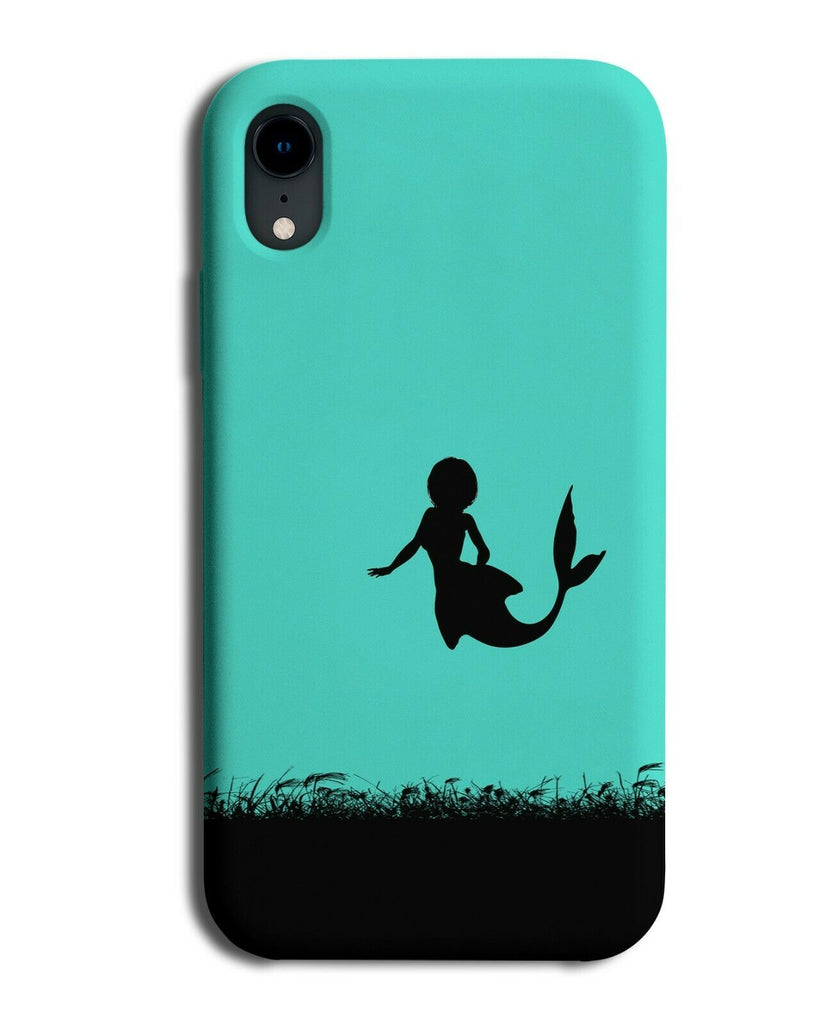 Mermaid Silhouette Phone Case Cover Mermaids Turquoise Green i278