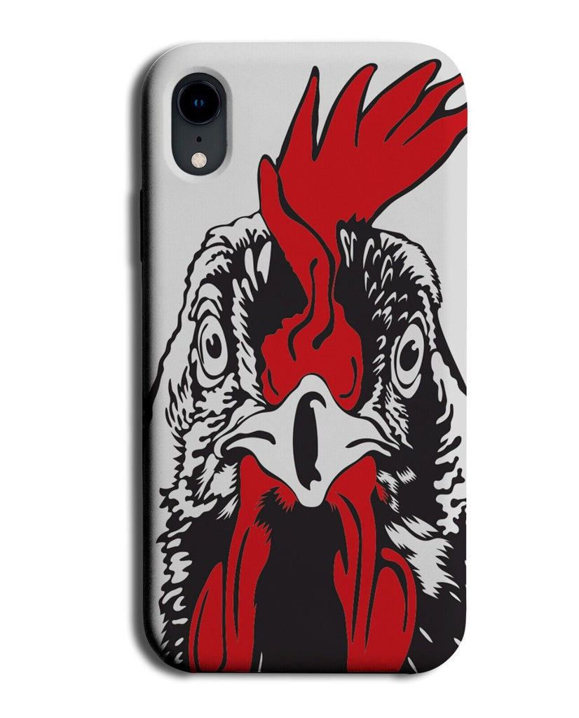 Cockerel Face Phone Case Cover Red Roosters Chicken Head Funny Rooster Farm Q476