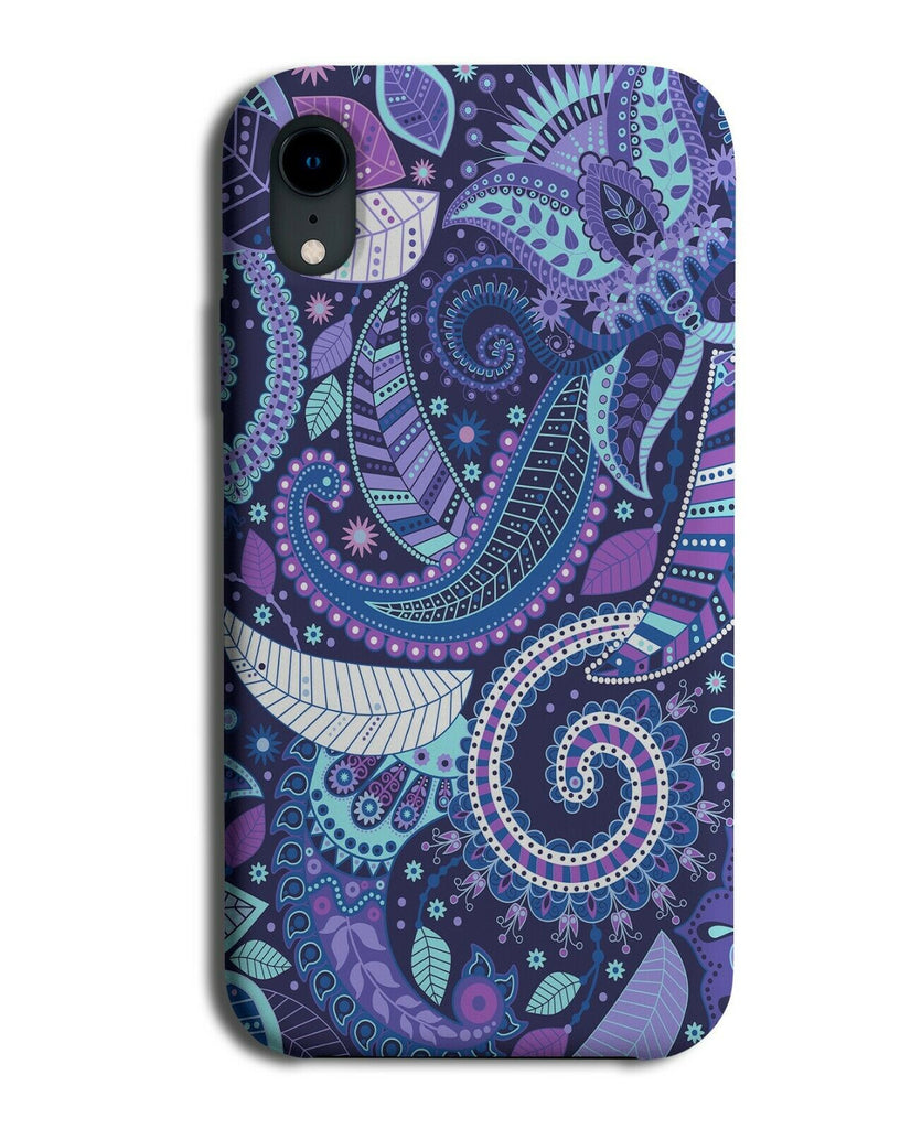 Purple Blue Exotic Tropical Tribal Floral Pattern Phone Case Cover Tropics G646