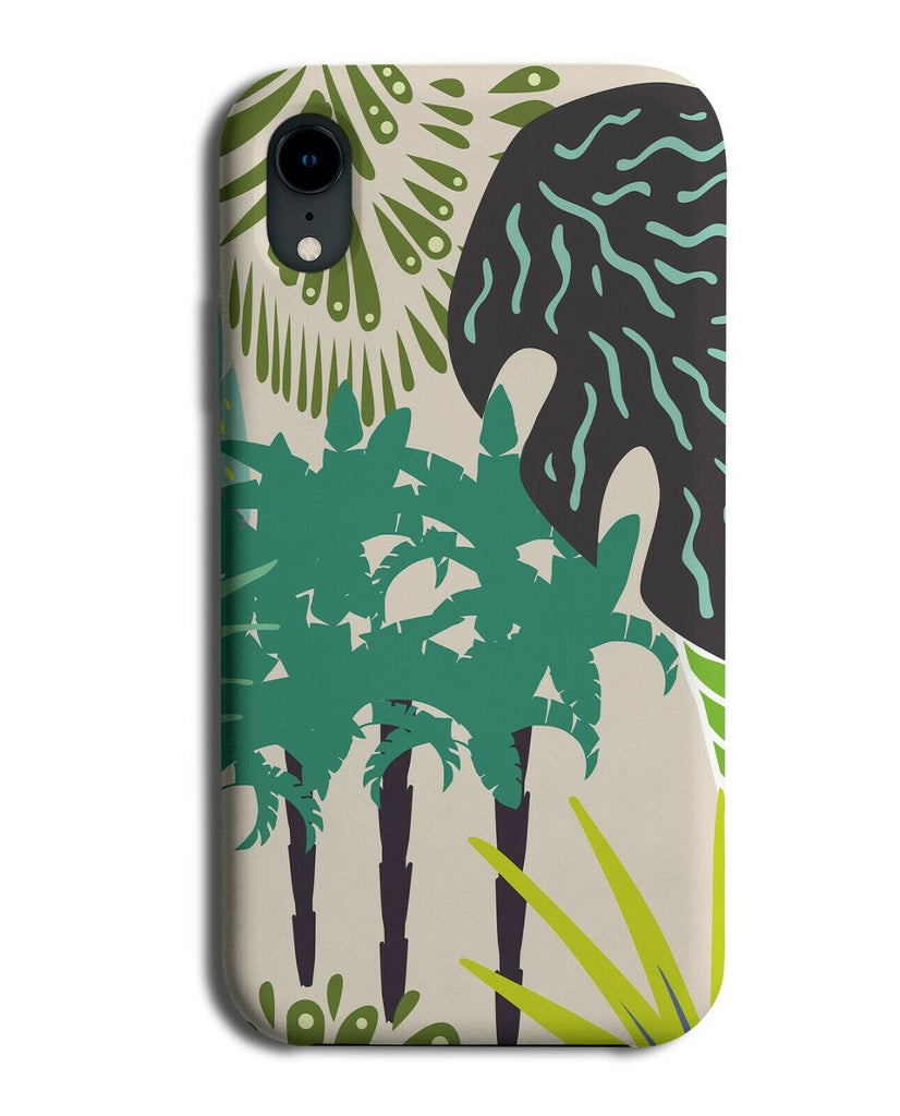 Abstract Rainforrest Leaves Phone Case Cover Jungle Leaf Drawing Cartoon F689