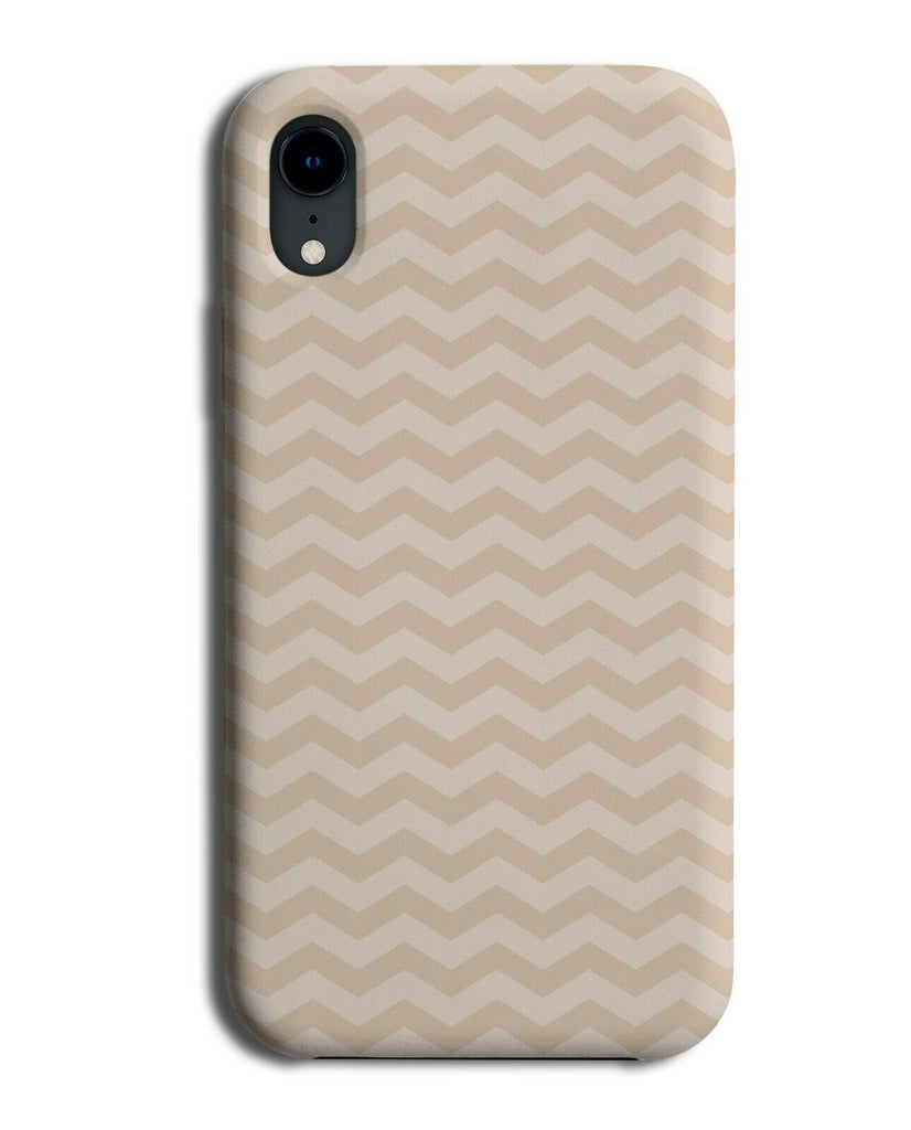 Pale Brown and Cream Coloured Stripes Phone Case Cover Jagged Pattern F006