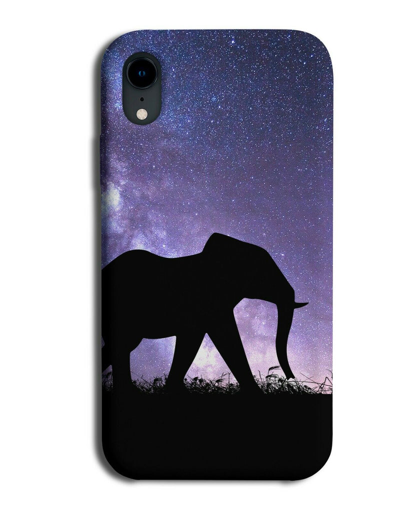 Elephant Silhouette Phone Case Cover Elephants Galaxy Moon Universe i208
