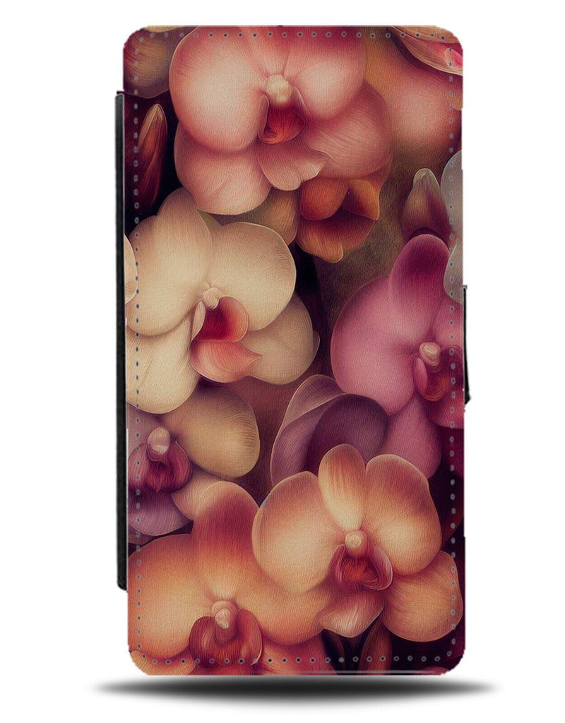 Orchids Painting Print Flip Wallet Case Orchid Flowers Plant Renaissance DE96