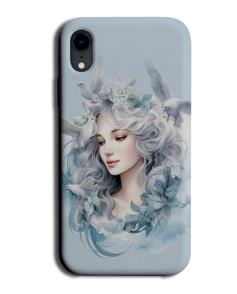 Ice Queen Phone Case Cover Snow Princess Witch Curly Hair Blue Winter CD67