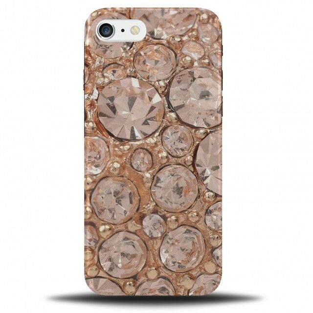 Rose Gold Diamante Phone Case Cover | Diamonds Jewels Studs Printed Image A570