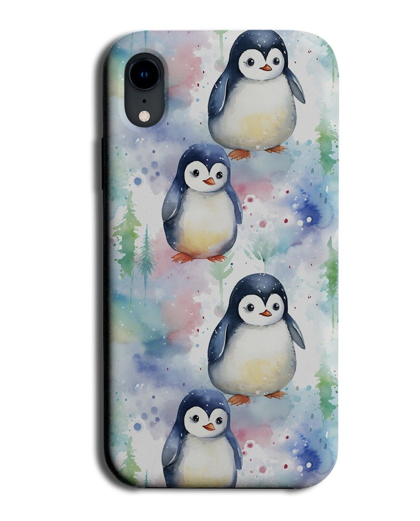 Oil Painting Penguin Pattern Phone Case Cover Penguins Baby Design Faces CB83