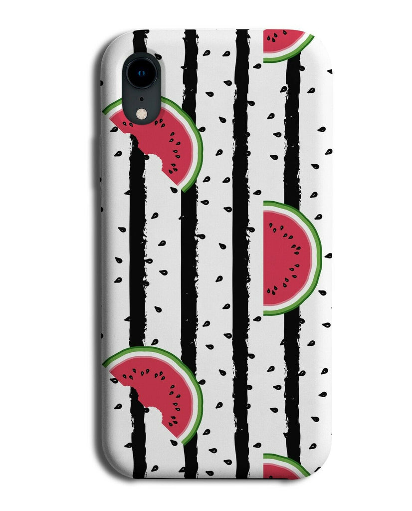 White and Black Stripes Phone Case Cover Retro Watermelon Slices Print E799
