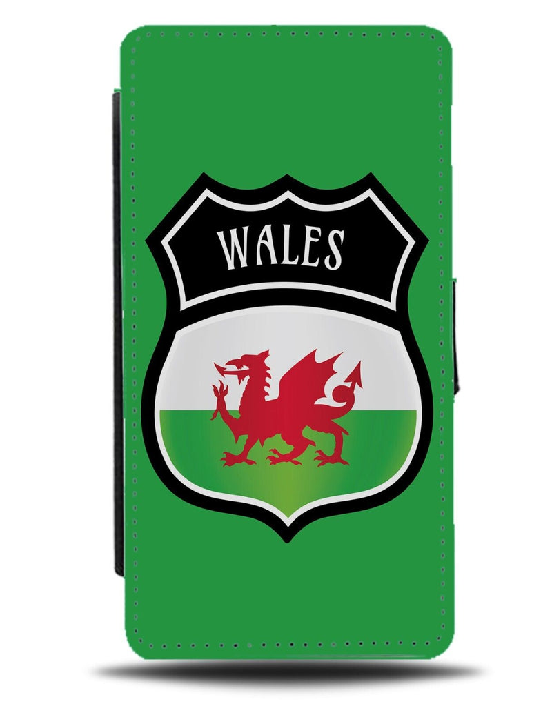 Welsh St Davids Flag Crest Flip Wallet Case Football Wales Team Design DG54