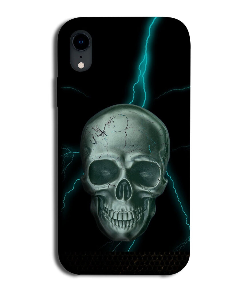 Skeleton Head Lightning Bolt Phone Case Cover Bolts Of Skull Face Blue CH21