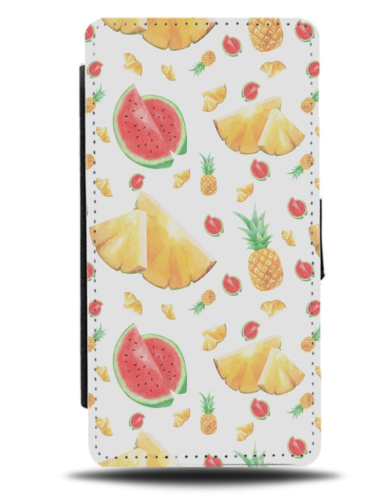 Pineapples Slices and Watermelon Flip Wallet Case Watermelons Slice Exotic CE15