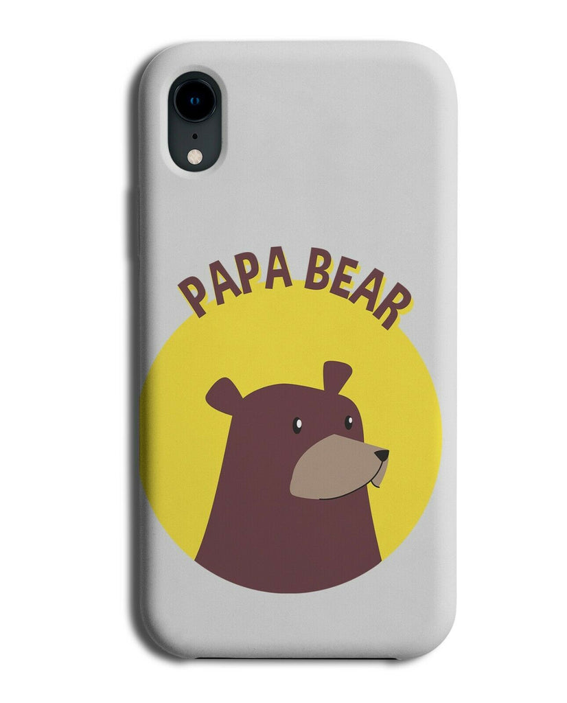 Funny Papa Bear Phone Case Cover Cartoon Brown Grizzly Bears Face Head E202