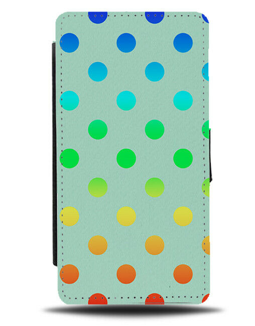 Mint Green and Multicoloured Polka Dot Flip Cover Wallet Phone Case Dots i459