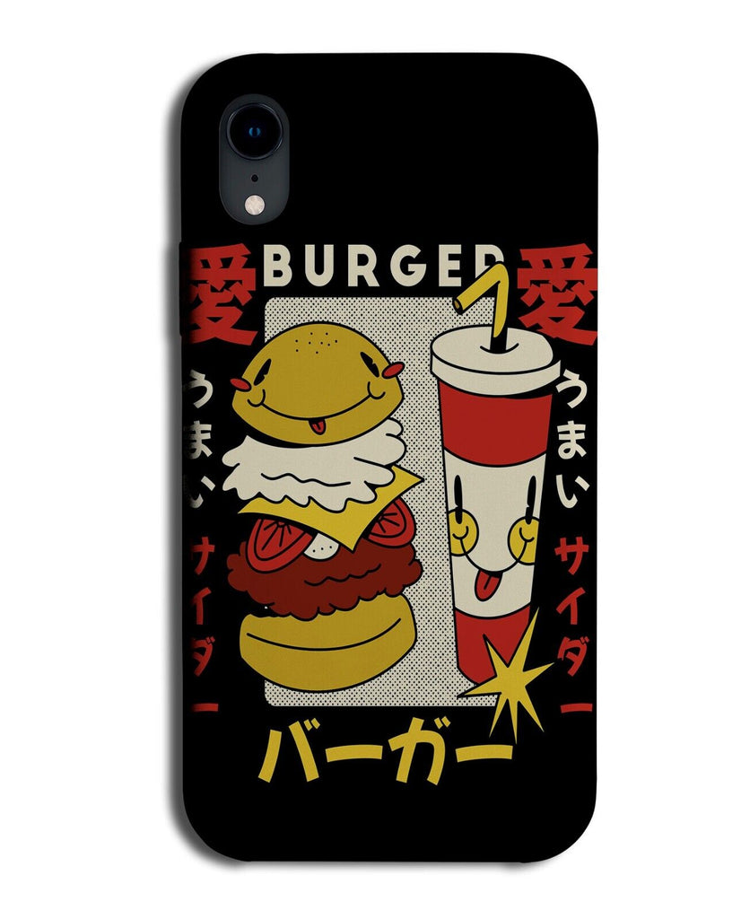 Anime Fast Food Funny Phone Case Cover Japanese Takeaway Soda Burger Retro P541