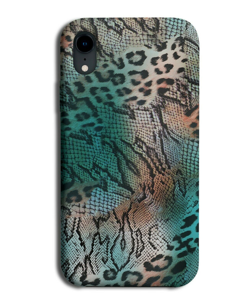 Airbrushed Snake Skin and Leopard Mash Up Phone Case Cover Animal Print G157