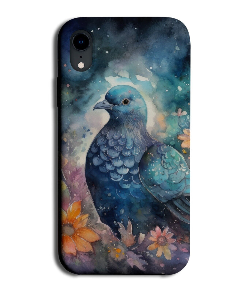 Magical Pigeon Design Phone Case Cover Boho Flowers Colourful Pigeons Bird CU79