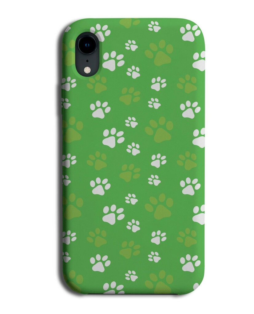 Green Animal Paw Print Phone Case Cover Paws Marks Markings Design G804