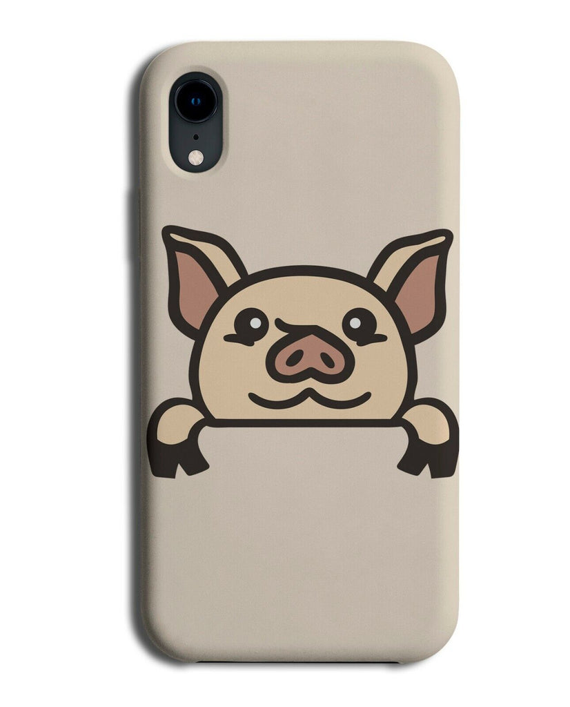Cute Peeking Pig Face Phone Case Cover 3D Print Animal Out Of Pocket K003
