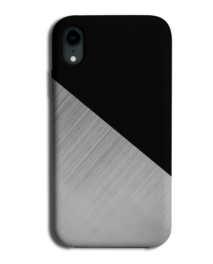 Black & Silver Phone Case Cover Pitch Dark Mens Shades Subtle i444