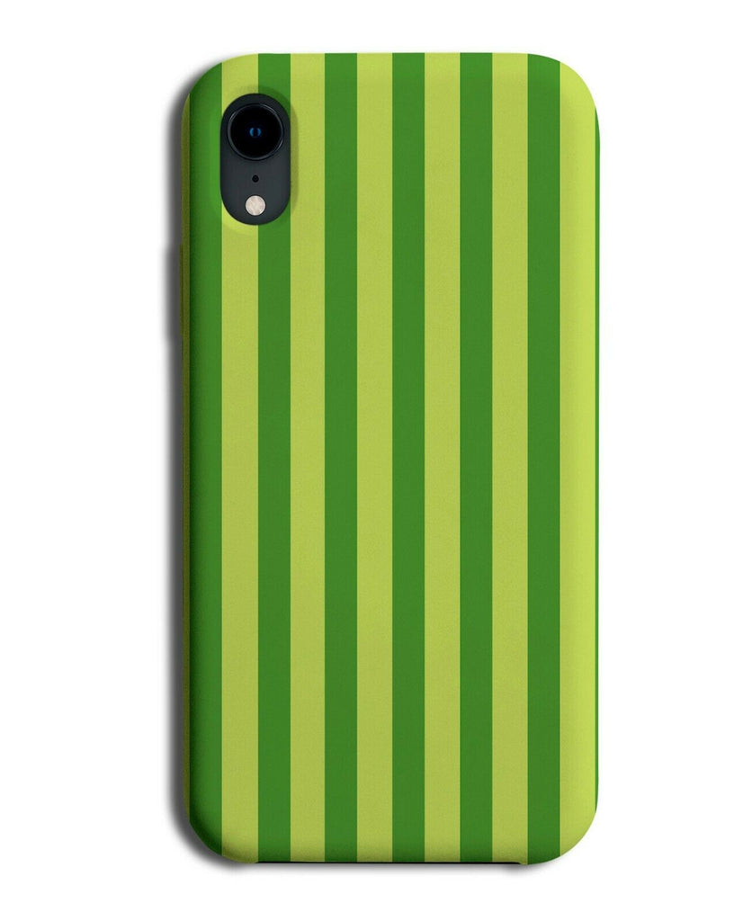 Mens Green Striped Phone Case Cover Boys Colour Shades Vertical Stripes G420