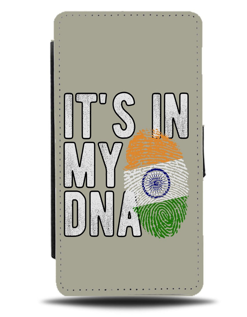 Its In My DNA Indian Flip Wallet Case India Flag Colours Symbol Design BG62