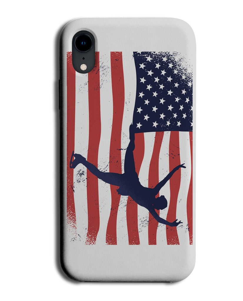 Ice Skating USA Flag Phone Case Cover American Skater Skate America Figure P894