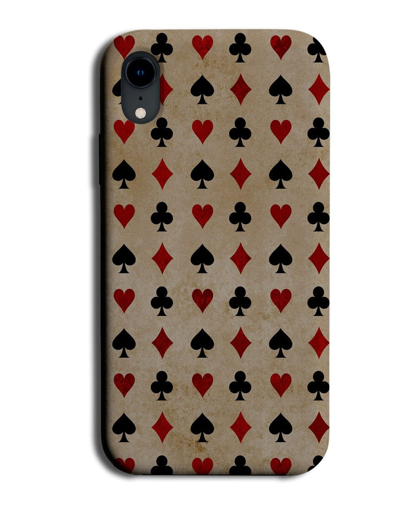Playing Cards Style Phone Case Cover Design Suits Black Red Symbols Shapes Q638J