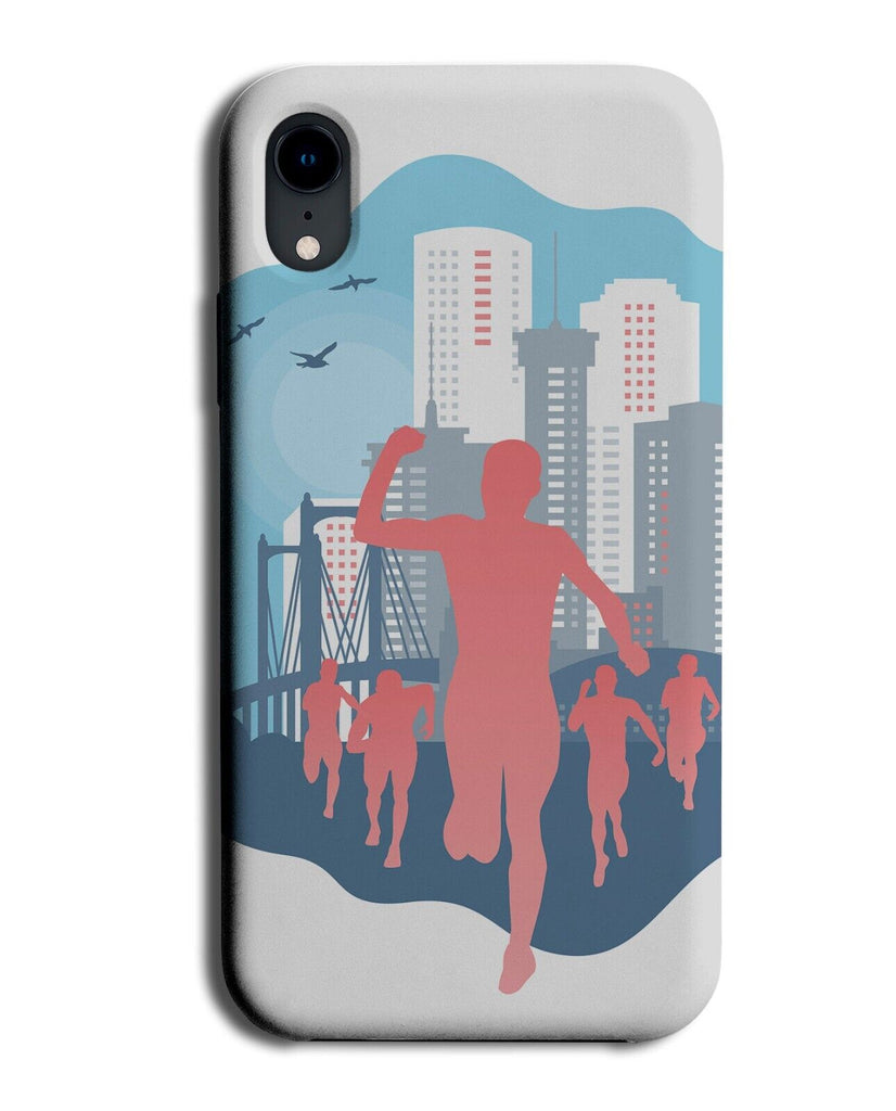 Marathon Running Silhouette Phone Case Cover Runner Run Long Distance Gift P974