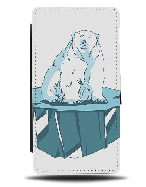 Melting Icecap Flip Wallet Case Polar Bear Melt Artic Iceburg Ice Burg K945