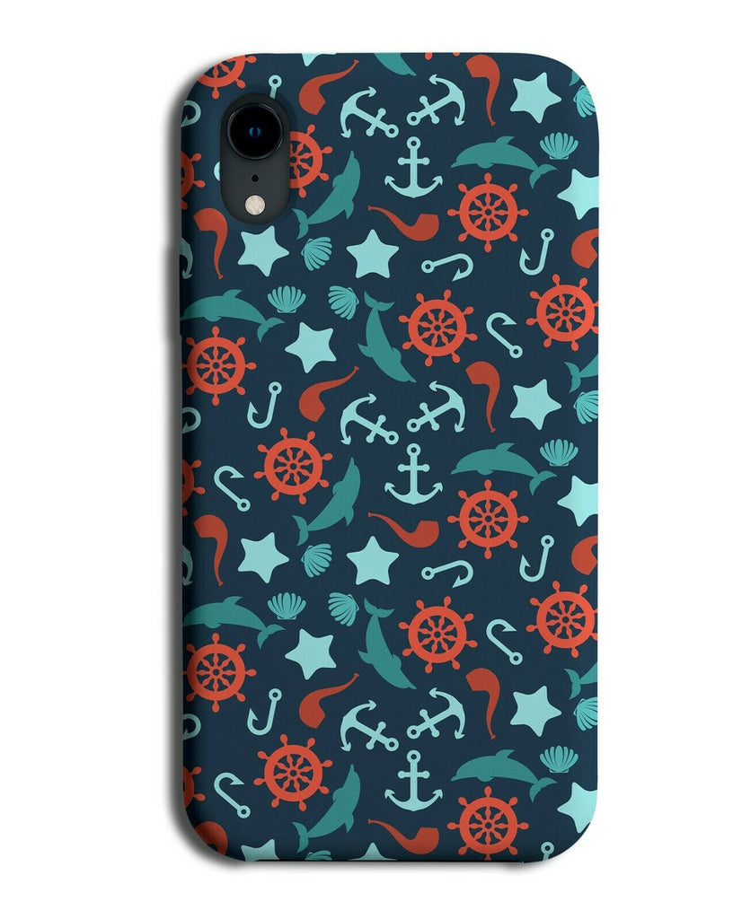 Nautical Sharks Phone Case Cover Ship Steering Wheel Wheels Shark Captain F605