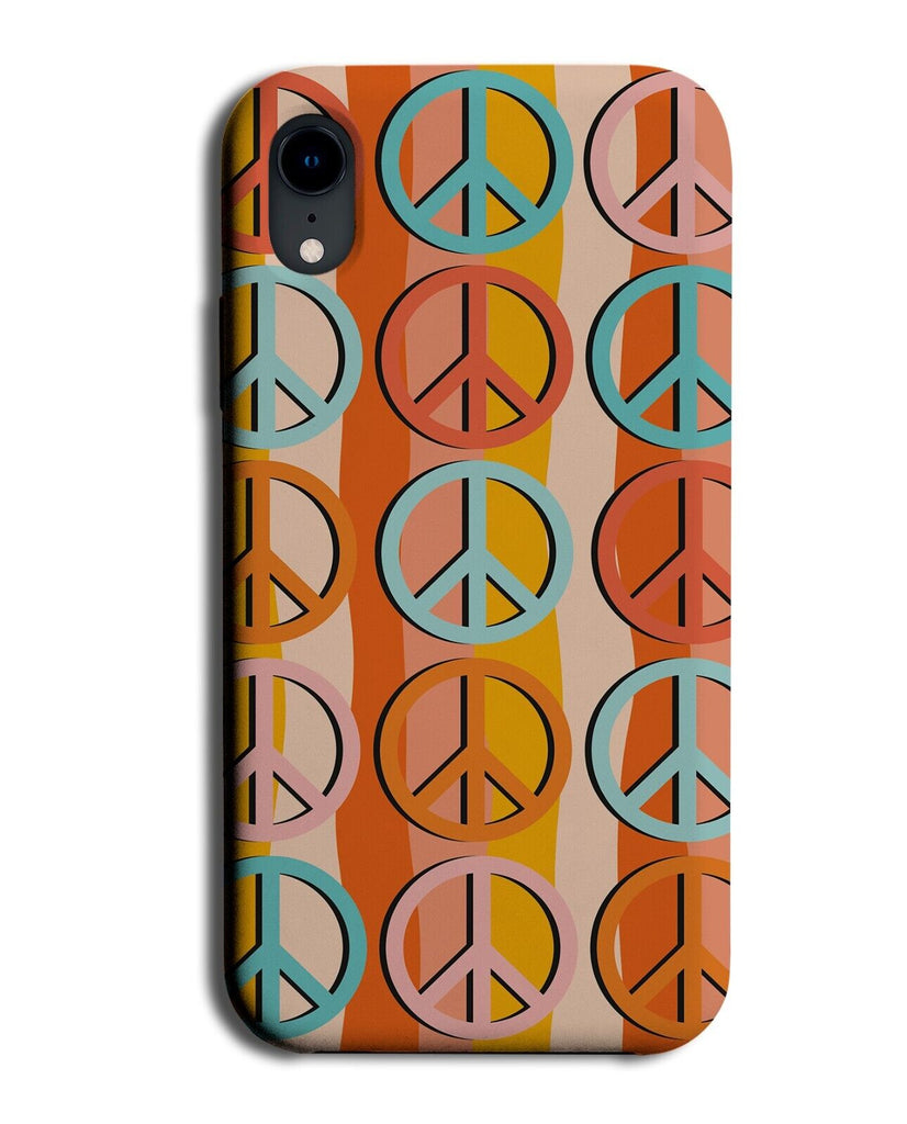 Retro Hippy Peace Signs Phone Case Cover 60s Symbols Symbol Pattern Colours CF09