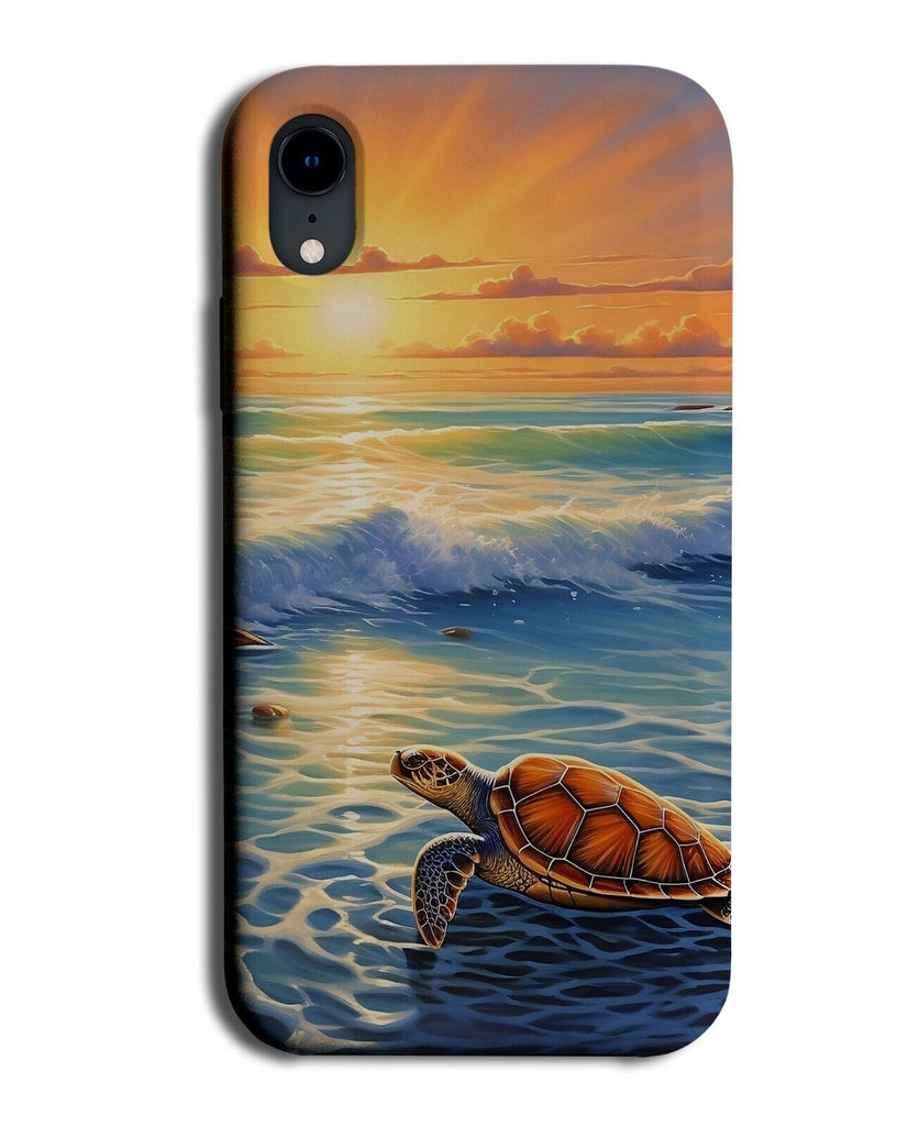 Sea Turtle Phone Case Cover Turtles Tortoise Ocean Painting Print Sunset DD75