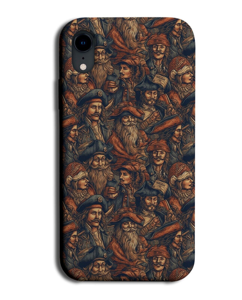 Vintage Pirates Phone Case Cover Pirate Pattern Men Mens Old Artwork Art DE05