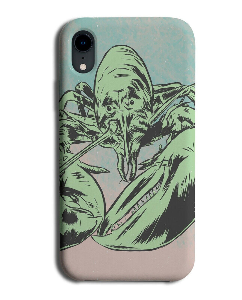 Cartoon Lobster Phone Case Cover Green Lobsters Vintage Retro Pinchers J726