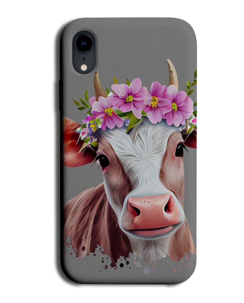 Cow Flower Crown Phone Case Cover Floral Princess Queen Funny Cows Royalty AP12