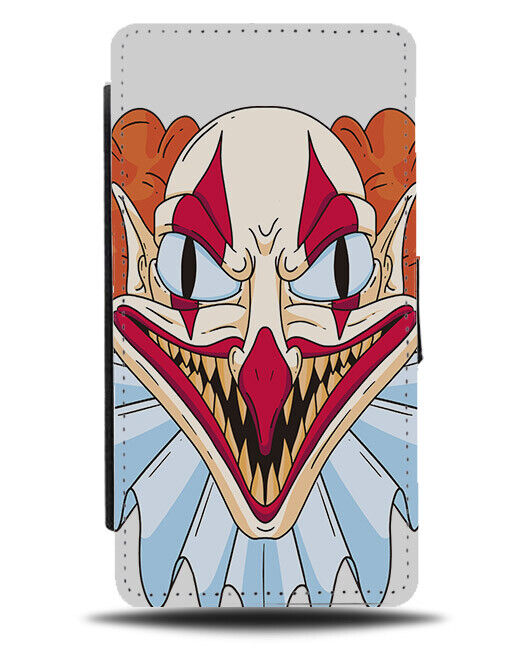 Scary Clown Face Flip Wallet Case Clowns Retro Circus Horror Face Mask N562