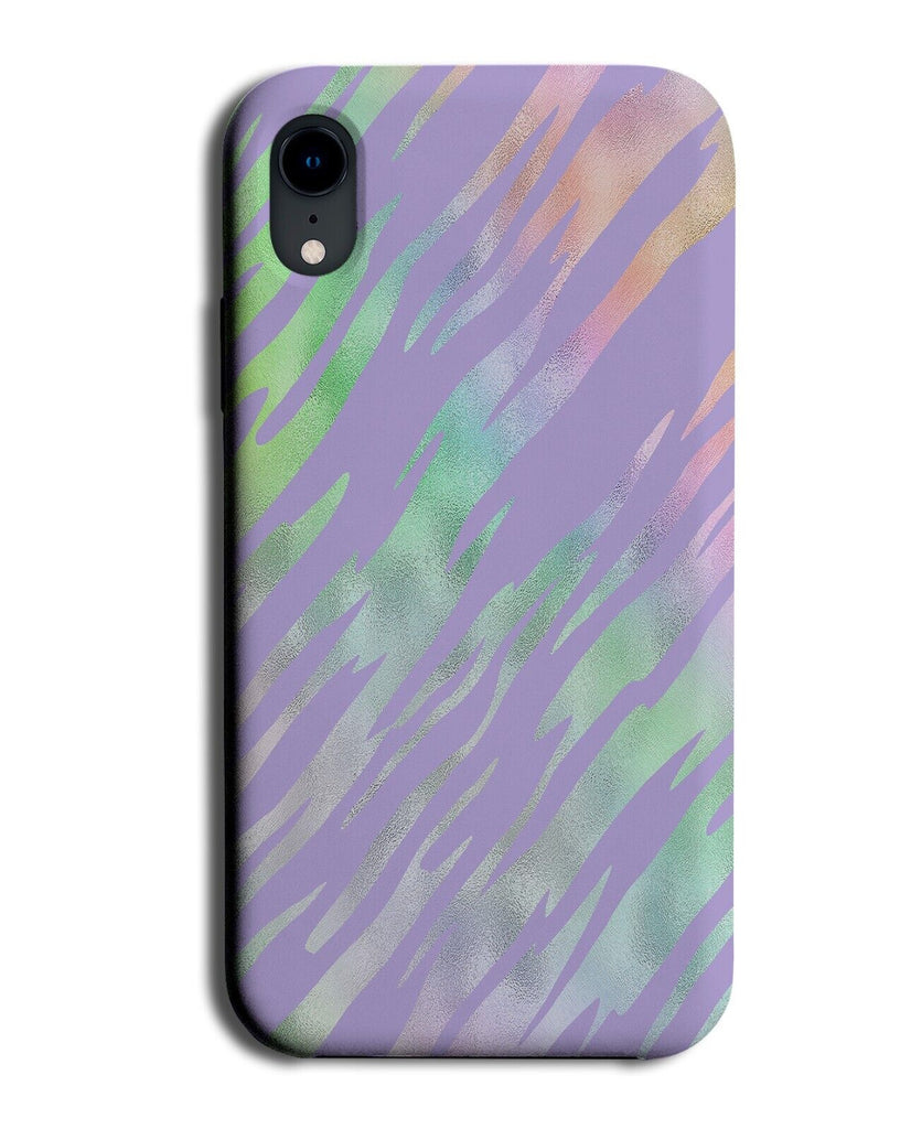 Violet Purple Iridescent Tiger Stripes Phone Case Cover Tigers Skin Print DE60