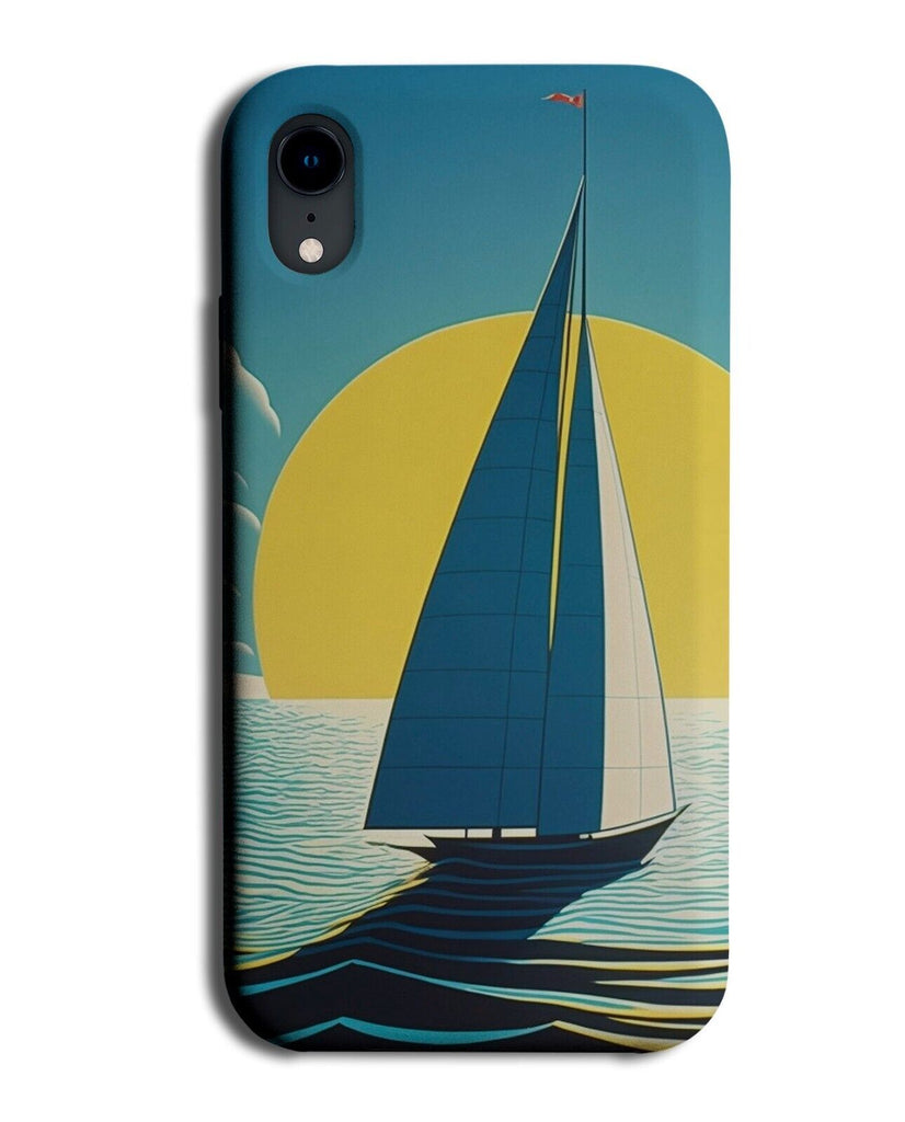 Cartoon Sailing Boat Phone Case Cover Sail Boats Full Sun Ocean Sea Sails BI38